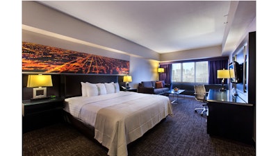 Premium accommodations with city and river views.
