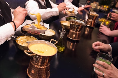 There was also a fixed fries station serving guests to better accommodate the demand.