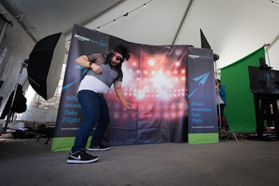 Amazon Launchpad and Jamstik+ hosted an air-guitar jam session at the Mashable House.