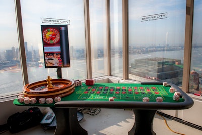 Empire City Casino's activation, which featured a casino night theme, included table games for guests to try their luck.