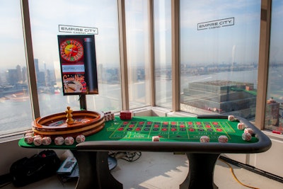 Empire City Casino's activation, which featured a casino night theme, included table games for guests to try their luck.