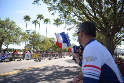 Family members received gift packs that included shirts and flag representing their athletes' countries.