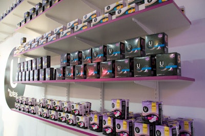 In addition to the custom merchandise, the shop was filled with U by Kotex products.
