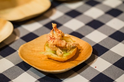 Donald Link, chef and owner at Link Restaurant Group in New Orleans, prepared brioche with a Louisiana crawfish remoulade. The dish was inspired by Treme, which takes place in New Orleans.