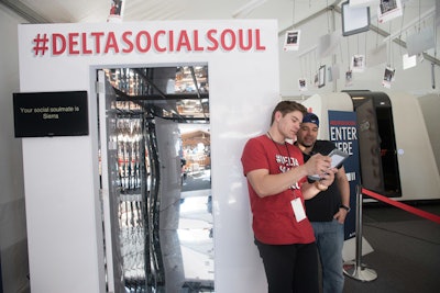 Guests entered Twitter handles before stepping inside Delta’s 'Social Soul' experience at this year’s South by Southwest.