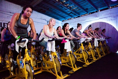 For the past two years, SoulCycle has partnered with Spotify to offer morning spin classes to South by Southweset attendees.