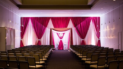 A wedding ceremony set-up