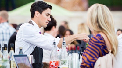 The bar service at a Vario Productions industry event