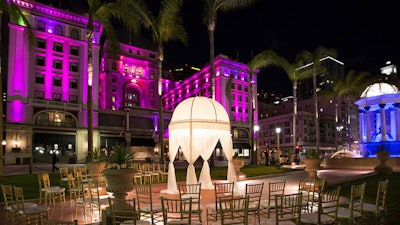 A Chuppah display during an event wedding ceremony