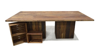 Early-American pallet table.
