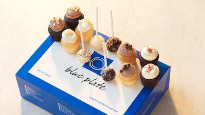 Assorted mini cupcakes and New York-style cheesecake lollipops.