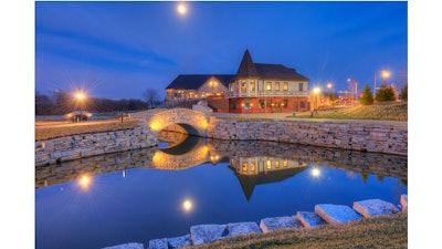 Mistwood Golf Club's pro shop and scenic bridgeway