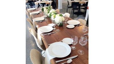 Our gorgeous complimentary tables are dressed to impress.