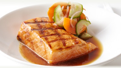 Hibachi-grilled salmon.