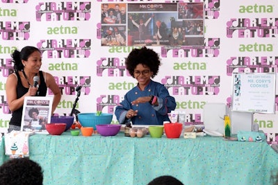 Baking phenom Cory Nieves of Mr. Cory's Cookies led a cooking demonstration.