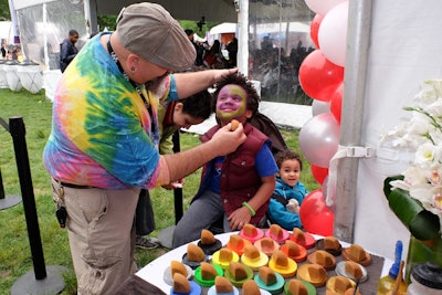 Families could also participate in sponsored activities like face painting provided by Macy's.