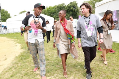 Chirlane McCray, the city's first lady, toured the festival grounds with Samuelsson and Karlitz.
