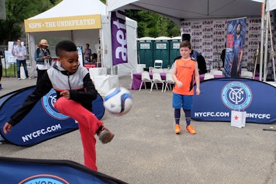 The kids' zone included soccer drills with the New York City Football Club as well as a Kool-Aid art-making demo and a food science presentation.