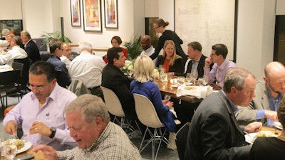 Plenty of seating for this dinner party of 80.