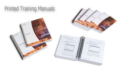 On-demand personalized printed training materials for worldwide training events