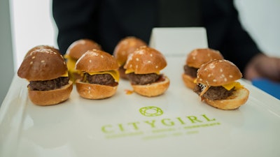 Mini burgers at City Girl open house.