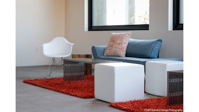 Mix colors and patterns to create fun seating areas.
