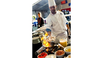 Onsite catering at the 2014 Bank of America Chicago Marathon.