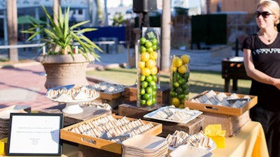 A catered event in a historic park