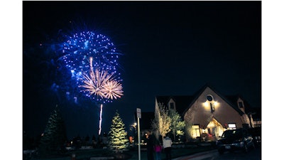 Fireworks above McWethy's Tavern at Mistwood Golf Club