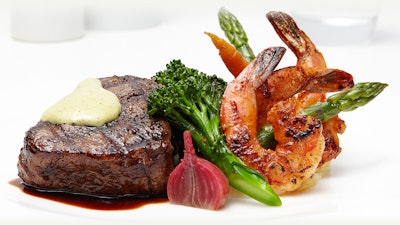 Filet and shrimp.