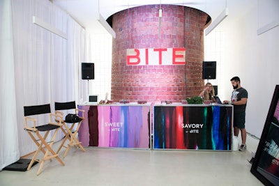 One sponsor installation was a lipstick bar from Bite Beauty, where attendees could try on their perfect shade and snap it in the selfie mirror.