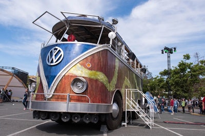 What organizers dubbed 'art cars' were decorative elements during the day and at night became stages for musical performances.