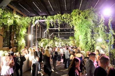 'The goal was to continue the feeling of the High Line through the passageway—which we achieved through bringing in the raw metal scaffolding and lush wild greenery,' said van Wyck. 'We very much wanted to celebrate the location as an urban park and highlight those elements—both the rugged and beautiful.'