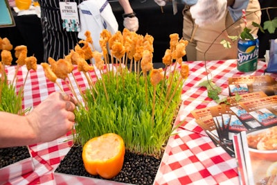 Melba's restaurant served country-fried catfish on skewers with a chipotle dipping sauce.