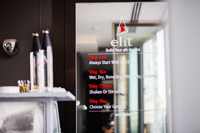 At the “Make Your Own Martini' bar, guests could learn about different types of martinis (such as dry or wet, dirty or straight, and shaken or stirred) before making their own cocktail.