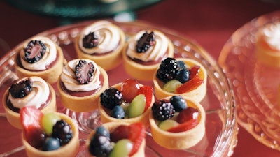 Fruit tarts for weddings at the Chicago Symphony Center’s Grainger Ballroom