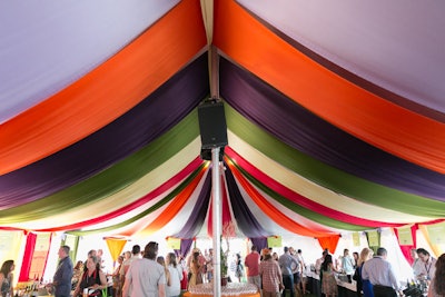 Wines from Spain, a sponsor of the festival, served a lineup of wines and bites that changed daily underneath a tent draped with swaths of bright colors.