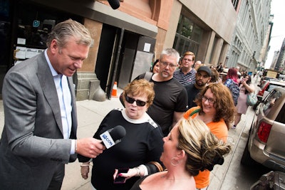 Investigation Discovery star Chris Hansen interviewed fans at the network's first IDCon. He later appeared on a discussion panel at the event.