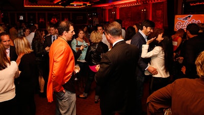 Guests mingled during a private event for the Baltimore Orioles.