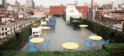 Full view of private roof garden.
