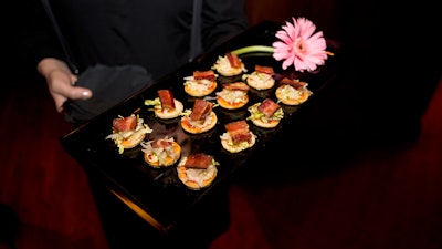 Open-faced BLT canapés