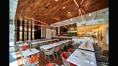 Plant Food + Wine restaurant interior.