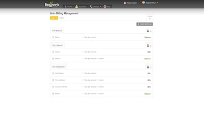 Enable customized auto-billing payment plans. Set the conditions of payment amounts and due dates.