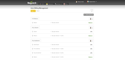 Enable customized auto-billing payment plans. Set the conditions of payment amounts and due dates.