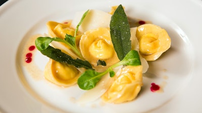 Housemade ricotta tortellini with brown butter and sage