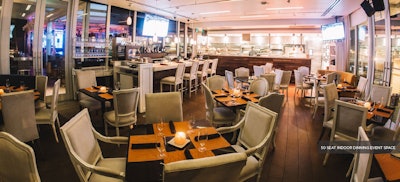 The indoor space at the restaurant