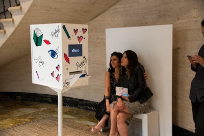 The GIF photo booth from the Bosco, located off the garden area, was adorned with playful Sonia Rykiel illustrations.