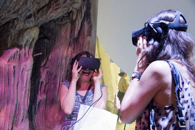 Guests could explore ancient cave drawings via virtual reality headsets.