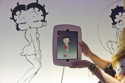 Pepsi unveiled its Betty Boop emoji at the opening-night event. Black-and-white drawings of the cartoon came to life through layered augmented reality.
