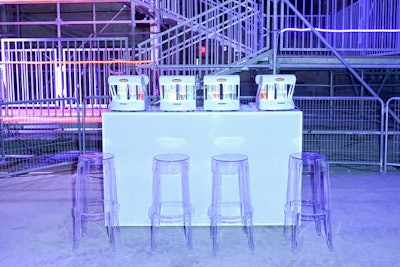 A futuristic bar offered guests the chance to inhale flavored oxygen.